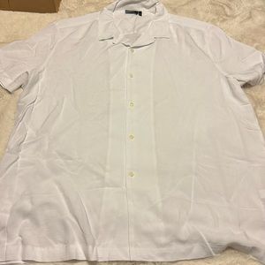 Men’s 3XL White Revere Viscose Dressy Shirt